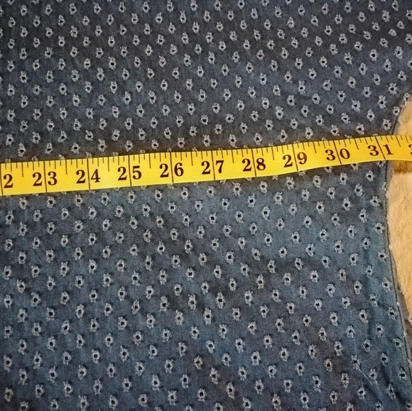 Lace perforated light denim Tunic 1 2 3 X - Picture 4 of 7